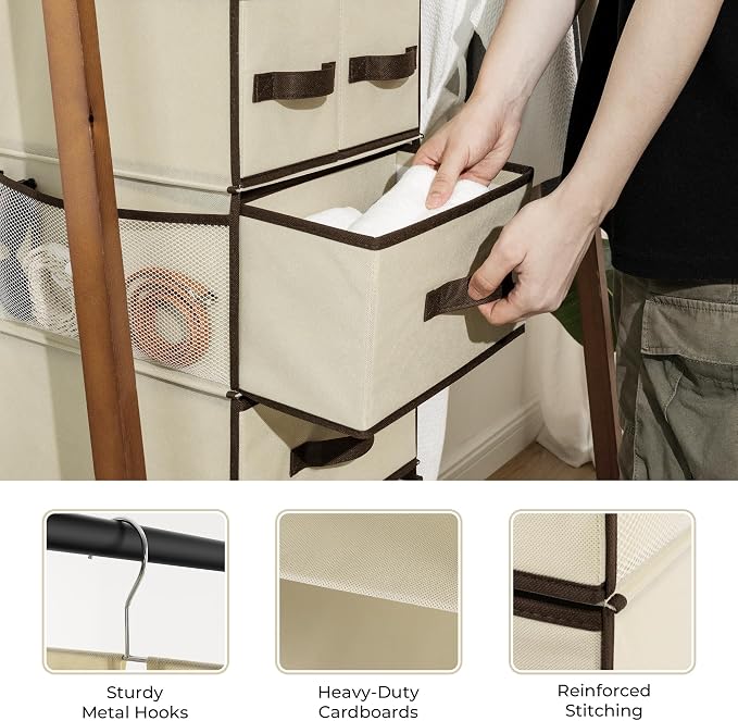 GRANNY SAYS Hanging Closet Organizer, 5 Drawers, 6 Shelves, 6 Pockets | Hanging - Image 6