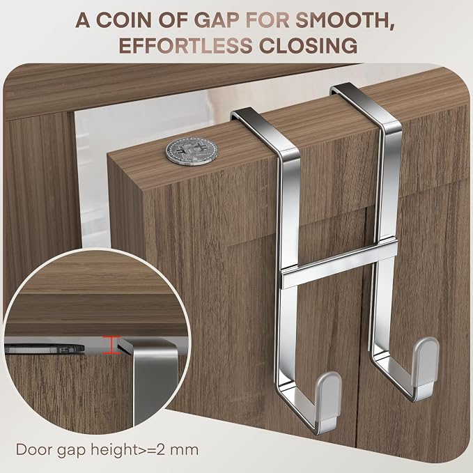 FYY Over The Door Hooks, Heavy Duty No Drill Wall Hooks - Image 6