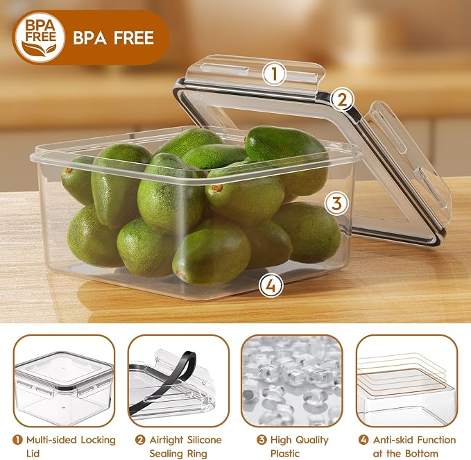 KEMETHY Large 52 Piece Food Storage Containers - Image 6