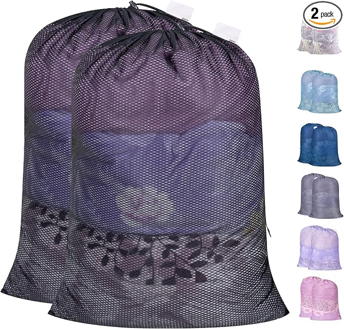 Polecasa 2 Pack Heavy Duty Diamond Mesh Laundry Bag by Polecasa