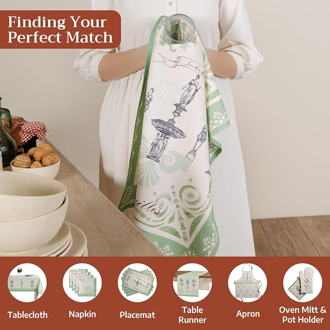 Maison d' Hermine Kitchen Towels Set of 2 Reusable 100% Cotton 27.50" x 20" - Image 4