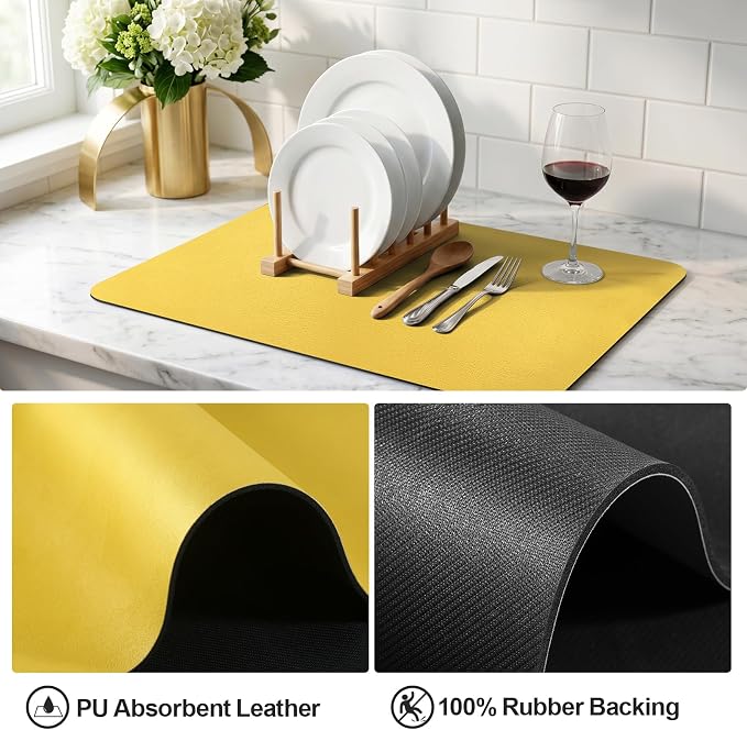 Ecotrim - Dish Drying Mat for Kitchen Counter | Coffee Bar Mat for Countertops - Image 4