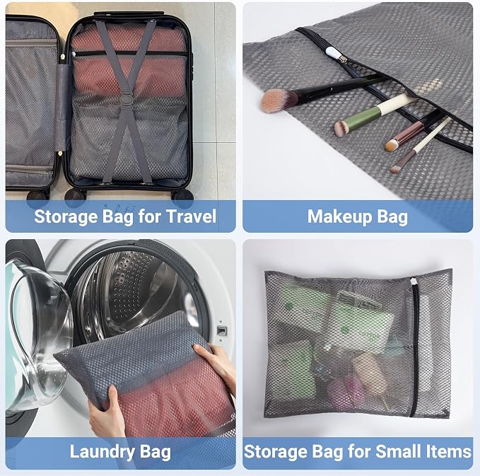 6Pcs Durable Honeycomb Mesh Laundry Bags - Image 4