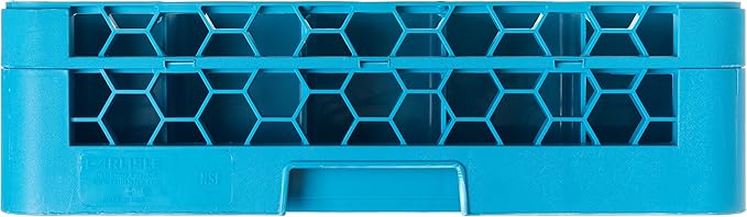 Carlisle FoodService Products Opticlean 25-Compartment Glass Rack with 1 Extender, Blue , 5.56"