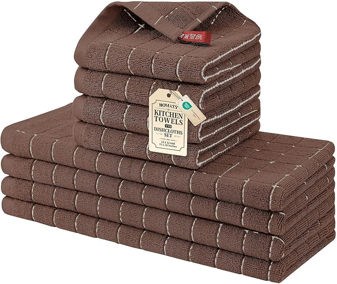 Homaxy Kitchen Towels and Dishcloths Set by Homaxy