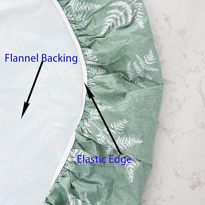 Walrus Round Vinyl Fitted Tablecloth with Flannel Backing Elastic Edge Design Table Cover Waterproof Oil-Proof PVC Table Cloth Stain-Resistant Best for 32"-36" Round