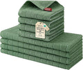 Homaxy Kitchen Towels and Dishcloths Set, Grass Green by Homaxy