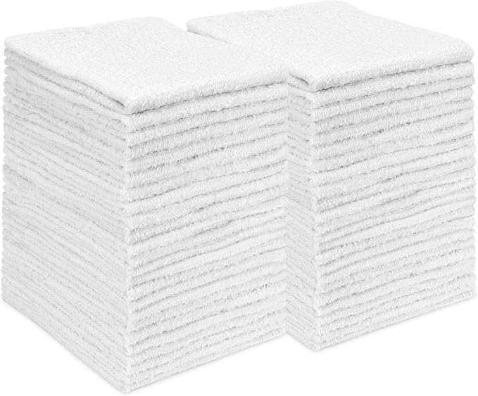 S&T INC. Cotton Terry Cleaning Towels, 48 Pack, and Car, Reusable and by STINC
