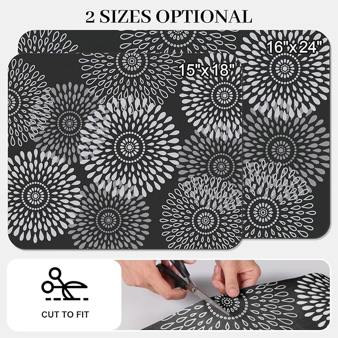 Dish Drying Mat Absorbent Kitchen Counter Mat Rubber Backing Draining Mat | - Image 2