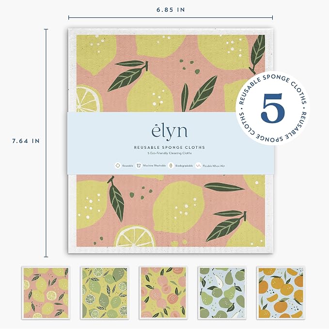 ELYN Swedish Dishcloths, Reusable & Washable Sponge Cloths, Absorbent Cleaning - Image 2