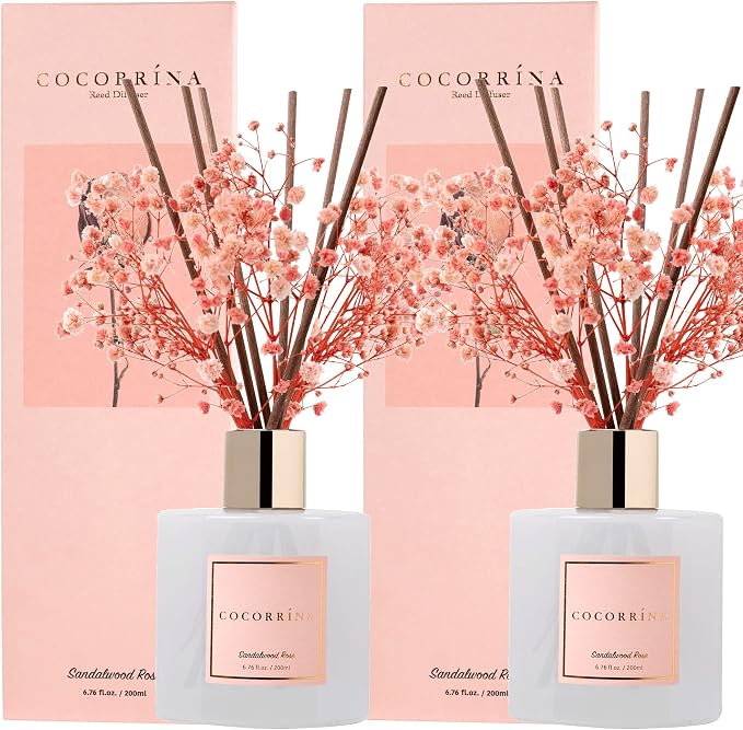 Premium Reed Diffuser Set with Preserved Baby's Breath & Cotton Stick - Image 3