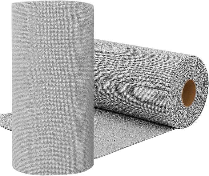 Niurewan 75 Pack Microfiber Cleaning Cloth Roll, Reusable Tear Away Microfiber by Niurewan