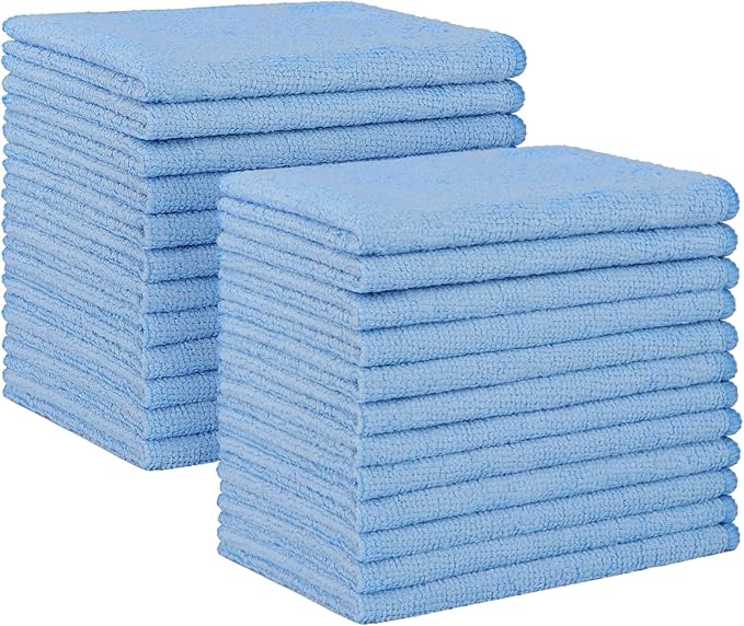 HOMEXCEL Microfiber Cleaning Cloth, 24 Pack Cleaning Rags by HOMEXCEL
