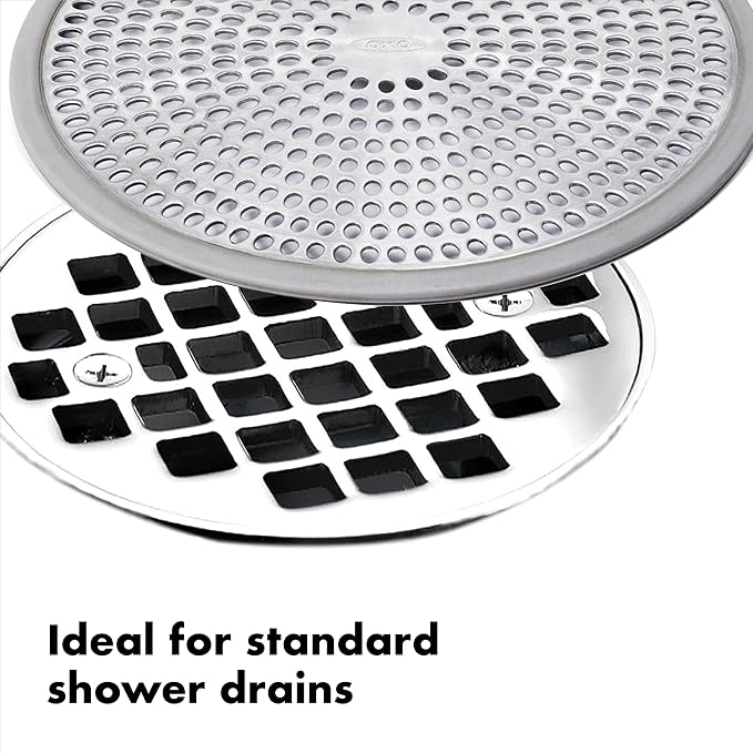 OXO Good Grips Shower Stall Drain Protector | Rust-proof Stainless Steel - Image 2