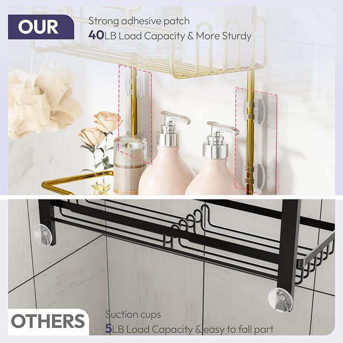 SWTYMIKI Bathroom Shower Caddy Hanging - Image 7