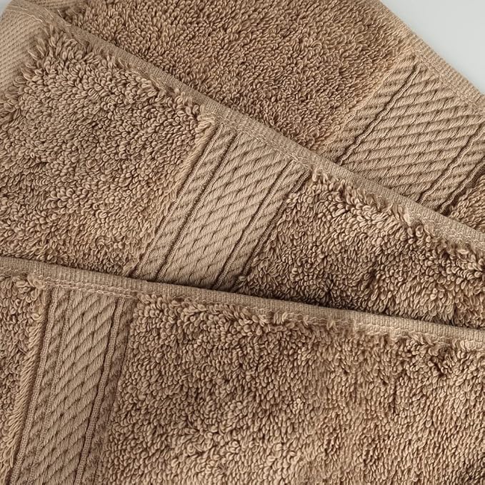SUPERIOR Egyptian Cotton Ultra Plush & Absorbent, 3 Piece Set, Latte | Quick Dry - Image 5