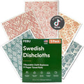 FEBU Swedish Dishcloths for Kitchen, 5 Pack by FEBU