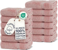 Chakir Turkish Linens 100% Cotton 12-Pack Washcloths 13x13, Oeko-Tex Certified by ChakirTurkishLinens