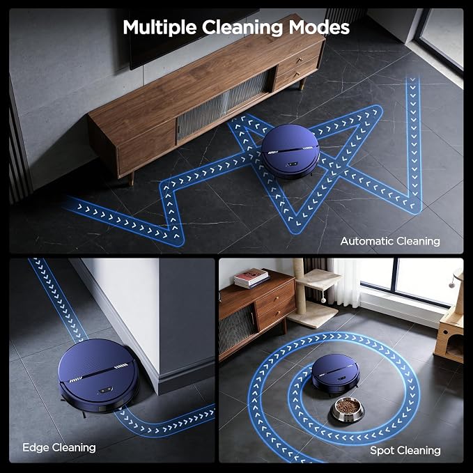 Robot Vacuum and Mop Combo, 8000Pa Strong Suction 2 in 1 Vacuum Robot - Image 7