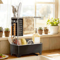 MOUKABAL 2-Tier Sponge Holder for Kitchen Sink, Sink Caddy Organizer Black by MOUKABALGREATHELPER