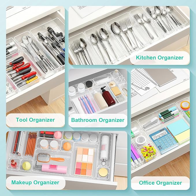 45P Makeup Desk Drawer Organizers Set - Image 4