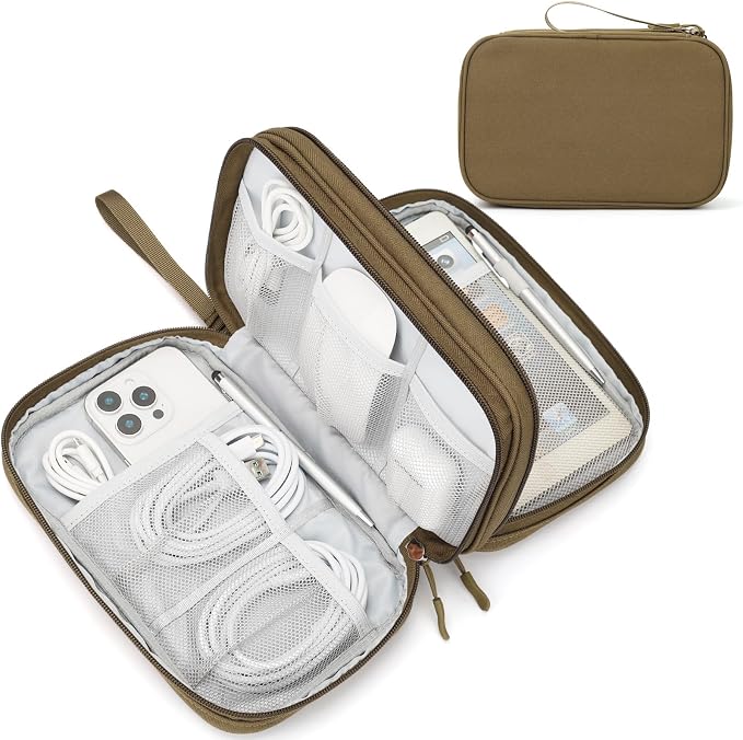 FYY Electronic Organizer, Travel Tech Pouch Bag, Waterproof, Double Layers by FYY