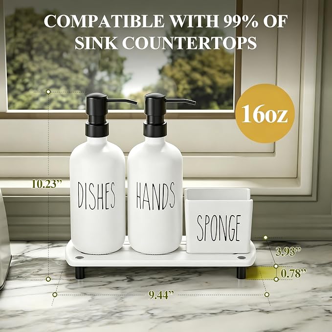 Cisily Kitchen Soap Dispenser Set Comes - Image 6