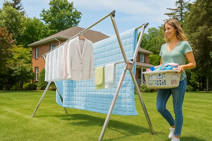 AZK Clothes Drying Rack Extendable Laundry Drying Rack - Image 3