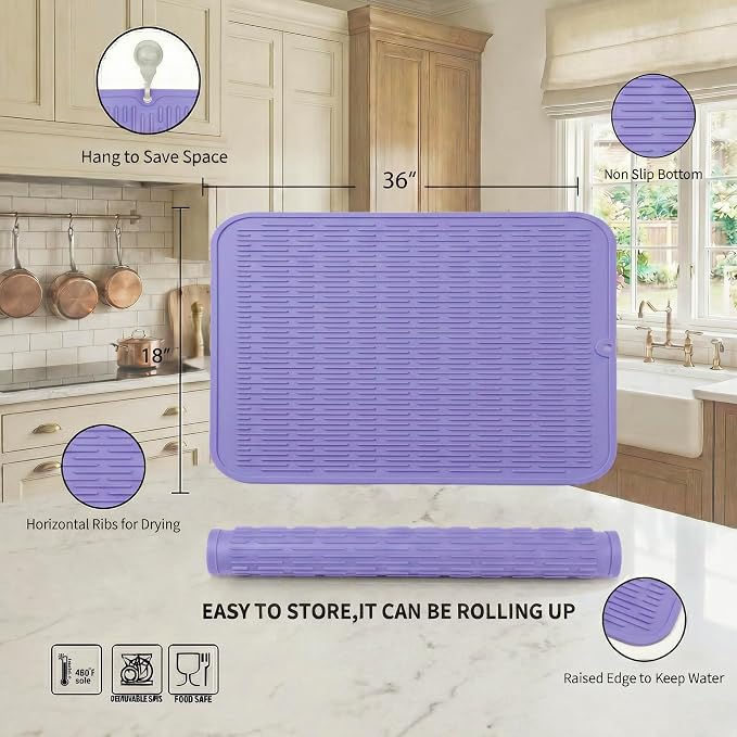 MicoYang Silicone Dish Drying Mat - Image 2