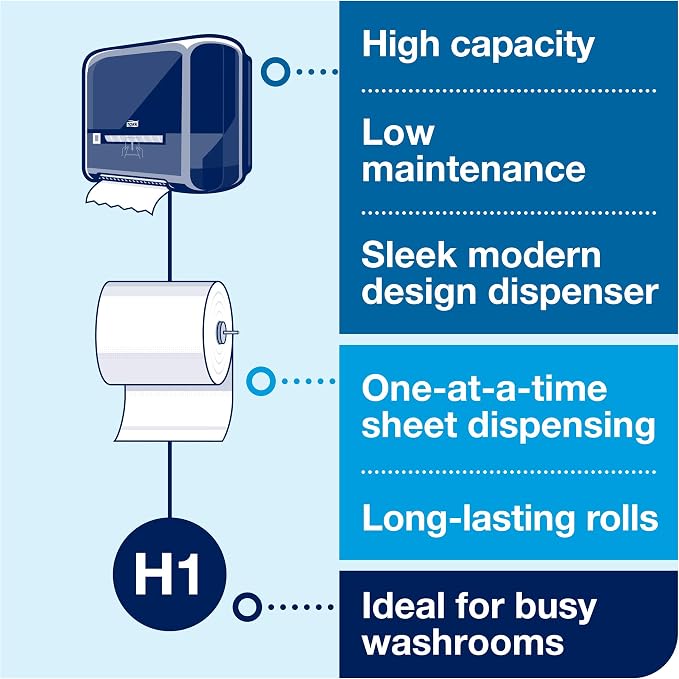 Tork Matic Soft Hand Towel Roll White H1, 6 Rolls x 575 ft - Image 6