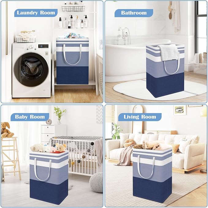 BlissTotes 3-Pack Laundry Basket, Collapsible Laundry Hamper - Image 6