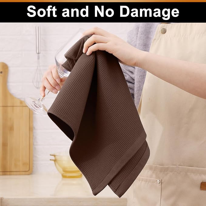 Homaxy 100% Cotton Waffle Weave Kitchen Towels, 4 Pack - Image 5
