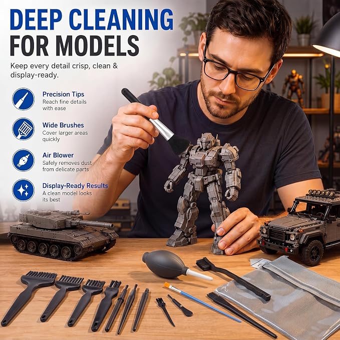 15 Pcs Anti Static Model Cleaning Brush Kit Dusting Tool Set - Image 6