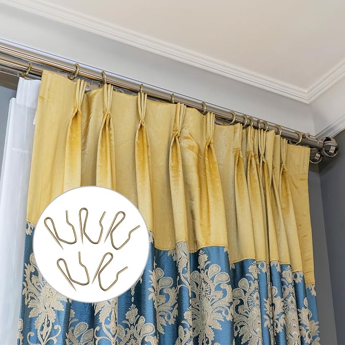 Outus 58 Pack Metal Curtain Hooks Pin On Drapery Hooks 1.2 x 1 Inch - Image 6