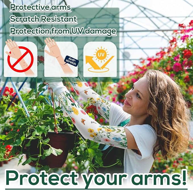 YUNVI Gardening Sleeves Farm Sun Protection Cooling Arm Sleeves to Cover Arm for Women