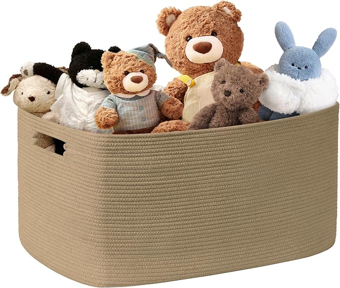 60L Woven Laundry Basket Hamper by SunNewt