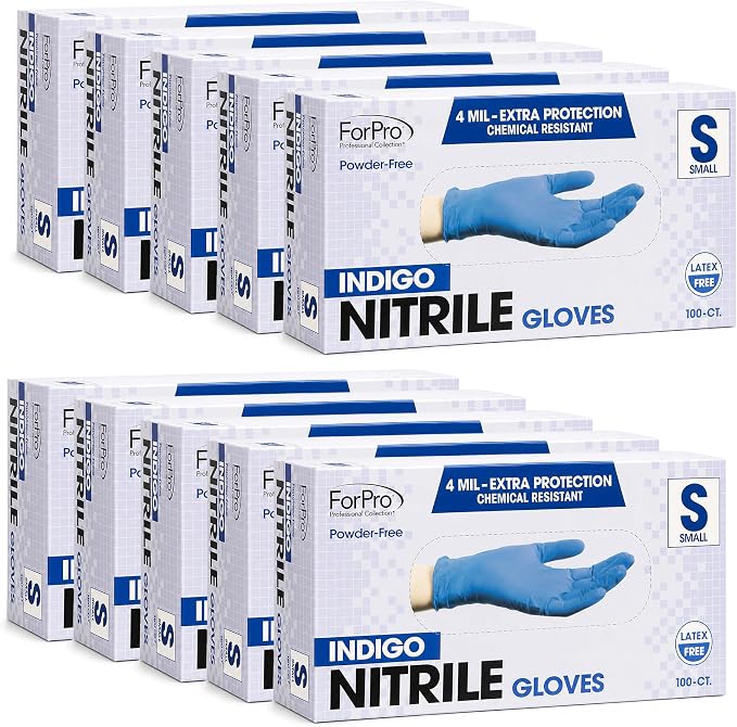 ForPro Disposable Nitrile Gloves, Chemical Resistant, Powder-Free, Latex-Free by ForProProfessionalCollection