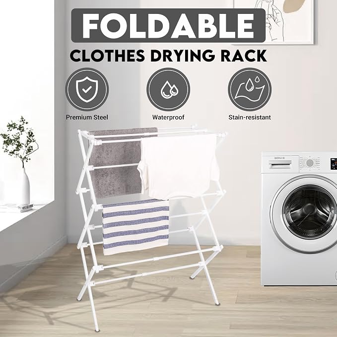 ZOES HOMEWARE 2026 Enhanced Clothes Drying Rack | Foldable Drying Rack Clothing - Image 2
