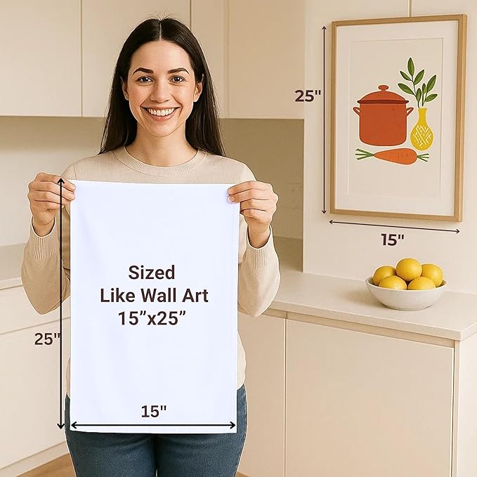 Flour Sack Towels| Tea Towel for Crafts| Kitchen Dish Cotton Blank Towel for - Image 2