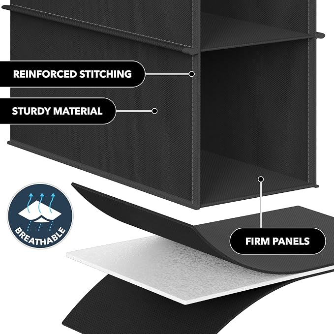 Simple Houseware 10 Shelves Closet Hanging Shoe Organizer, Holds Up to 20 lbs - Image 4