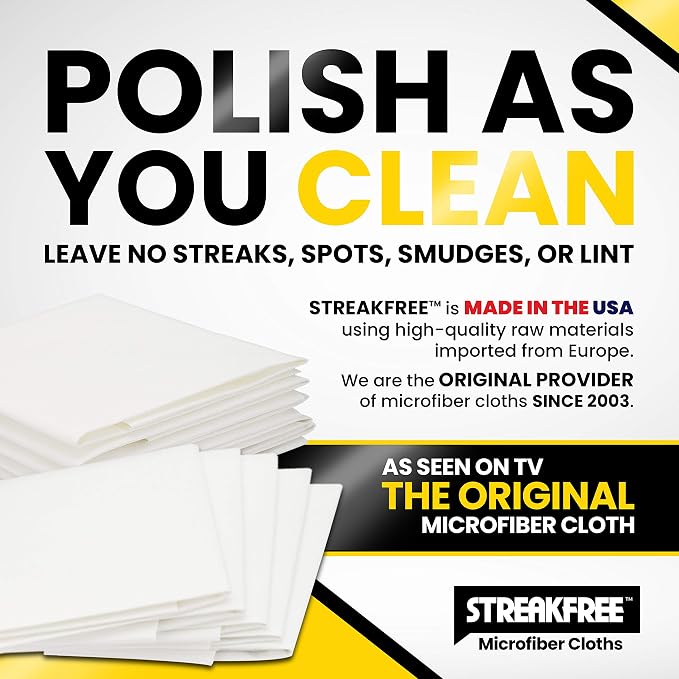Microfiber Glass Cleaning Cloths – 5 Pack 16x16 Lint Free Window & Mirror - Image 4