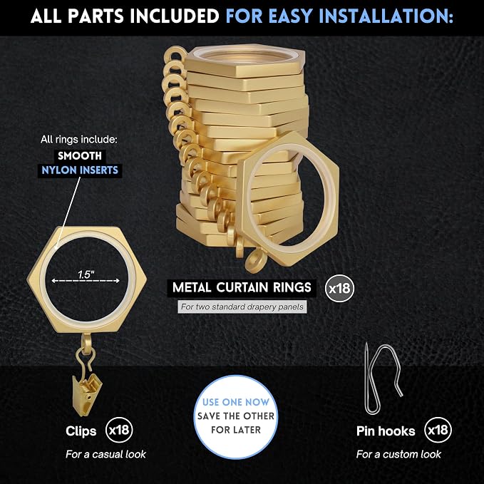 BlastHome® Luxury Curtain Rings - Image 4