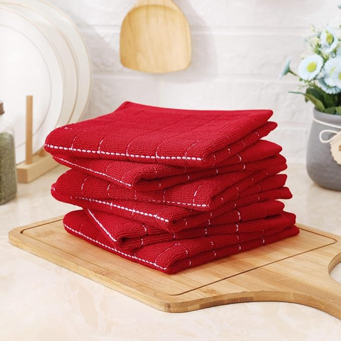 Homaxy 100% Cotton Terry Kitchen Dish Cloths, 8 Pack - Image 8
