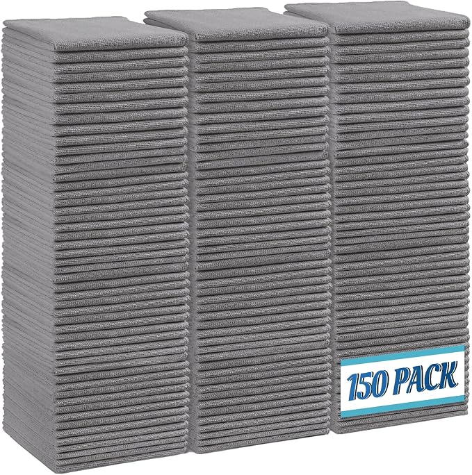 HOMEXCEL 150PK Microfiber Cleaning Cloth, Cleaning Rag by HOMEXCEL