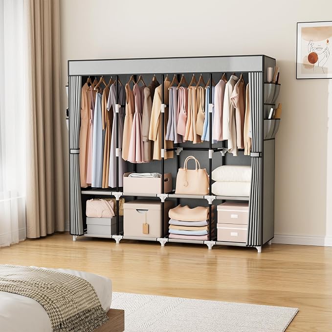VTRIN Portable Closet for Hanging Clothes 67 Inch Wide Large Capacity Portable - Image 2