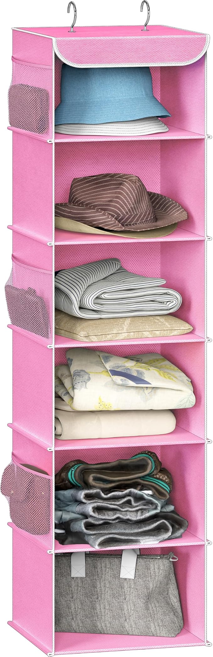 Simple Houseware 6 Shelf Hanging Closet Organizer, Top Support Metal Frame by SimpleHouseware