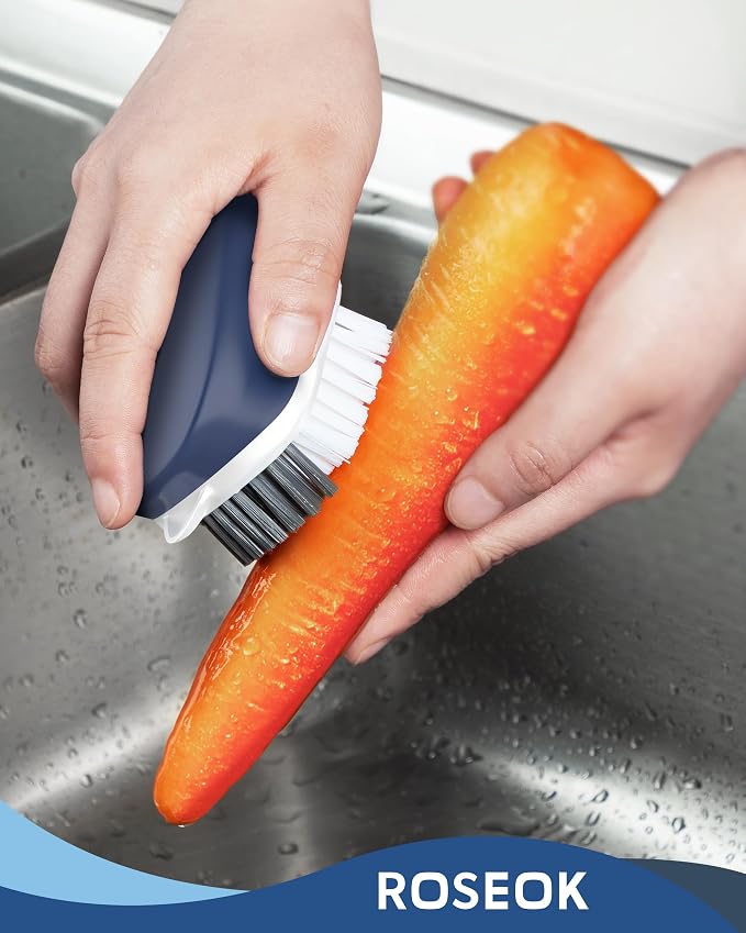 ROSEOK Vegetable Brush, Potato Scrubber and Veggie Brush, Nylon Bristles - Image 5