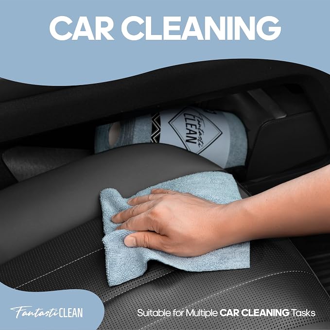 Fantasticlean Microfiber Cleaning Cloth Roll, 60 Pack, Baby Blue - Image 6