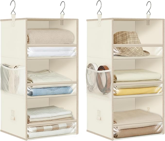 STORAGE MANIAC 6-Shelf Hanging Closet Organizer and Storage, 2 Separable by STORAGEMANIAC