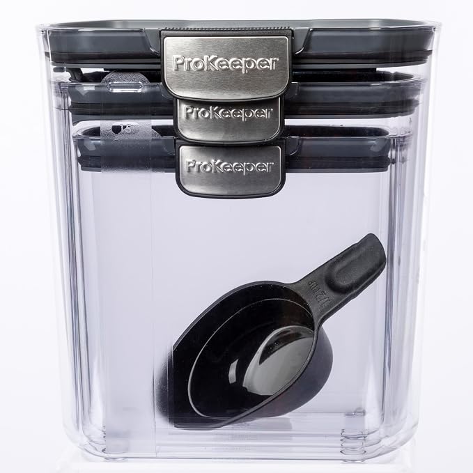 ProKeeper+ 6-Piece Airtight Food Storage Container Set – Clear Plastic Flour - Image 2